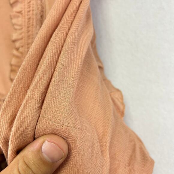 Cotton Cardigan Woman's 1X Chiffon Smocking Top Rose Cottagecore - Picture 13 of 15